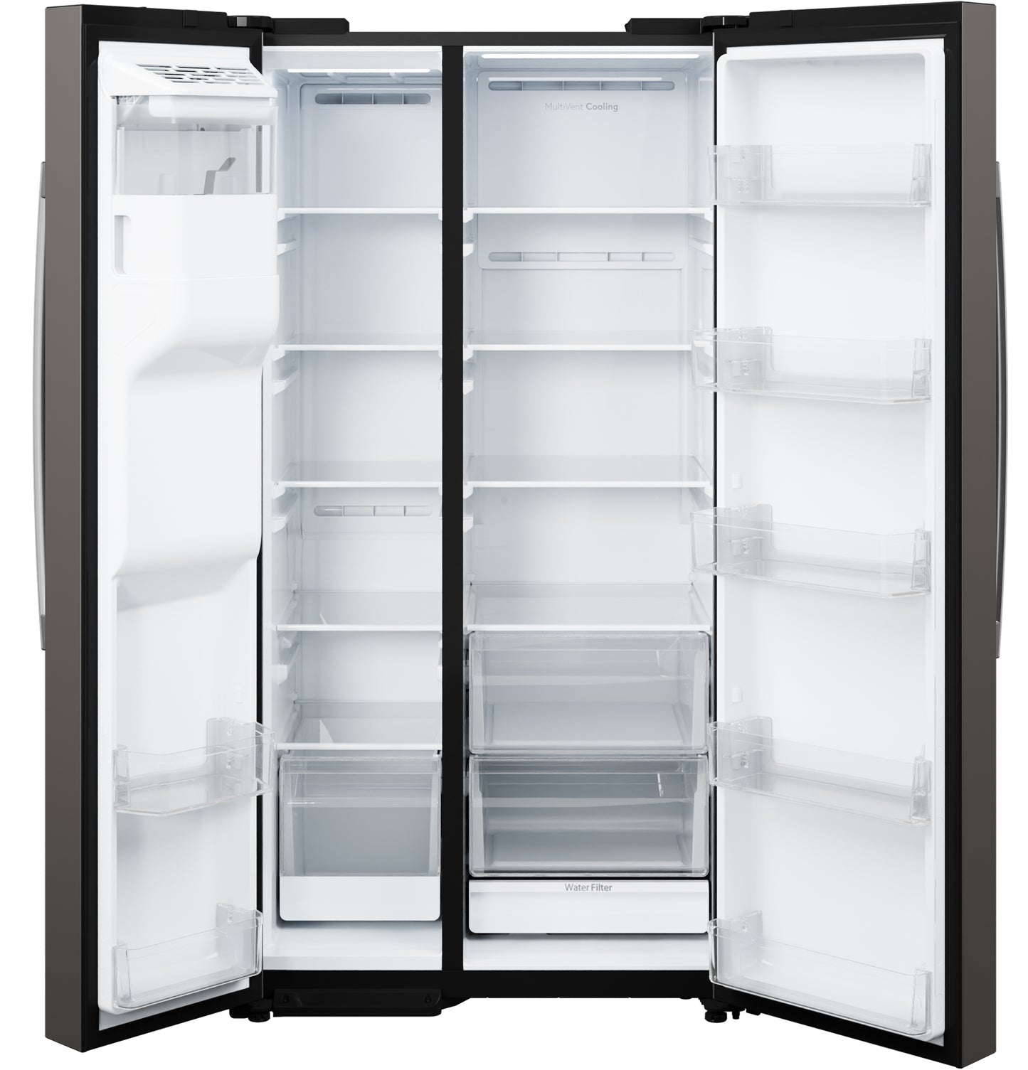 GE® 23.6 Cu. Ft. Counter-Depth Side-By-Side Refrigerator with Extra Tall Dispenser and In-Door Icemaker