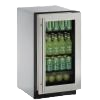 Compact beverage refrigerator with glass door, adjustable shelves, and reversible hinge in kitchen appliances collection