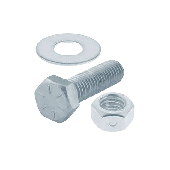 Hex-head screw with matching nut and flat washer for John Deere parts in hardware and parts collections under $50