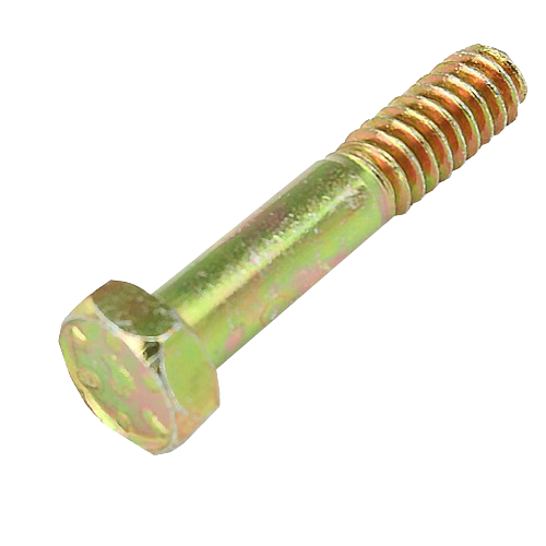 Hex head metal cap screw with partial threading designed for John Deere parts and hardware use