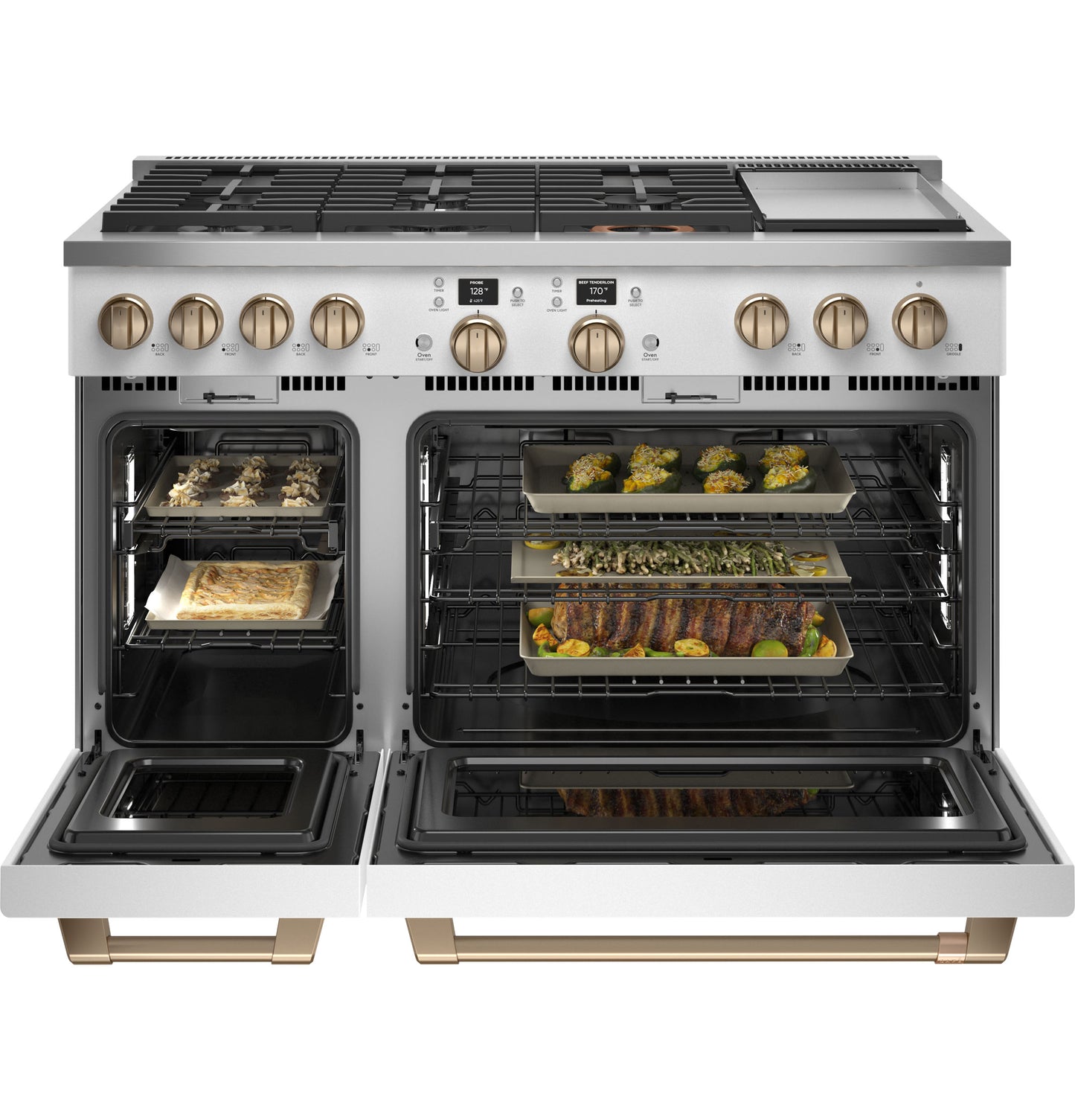 CAFÉ™ 48" Smart Dual-Fuel Commercial-Style Range with 6 Burners and Griddle (Natural Gas)