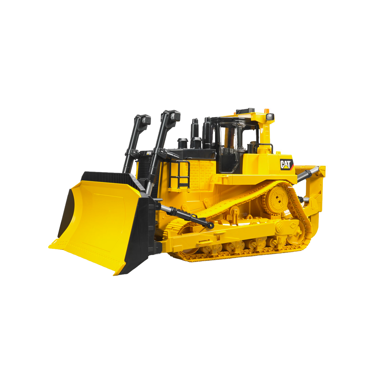 Yellow scale model of CAT track-type tractor with detailed tracks and blade from Vehicles & Remote Controlled Toys collection