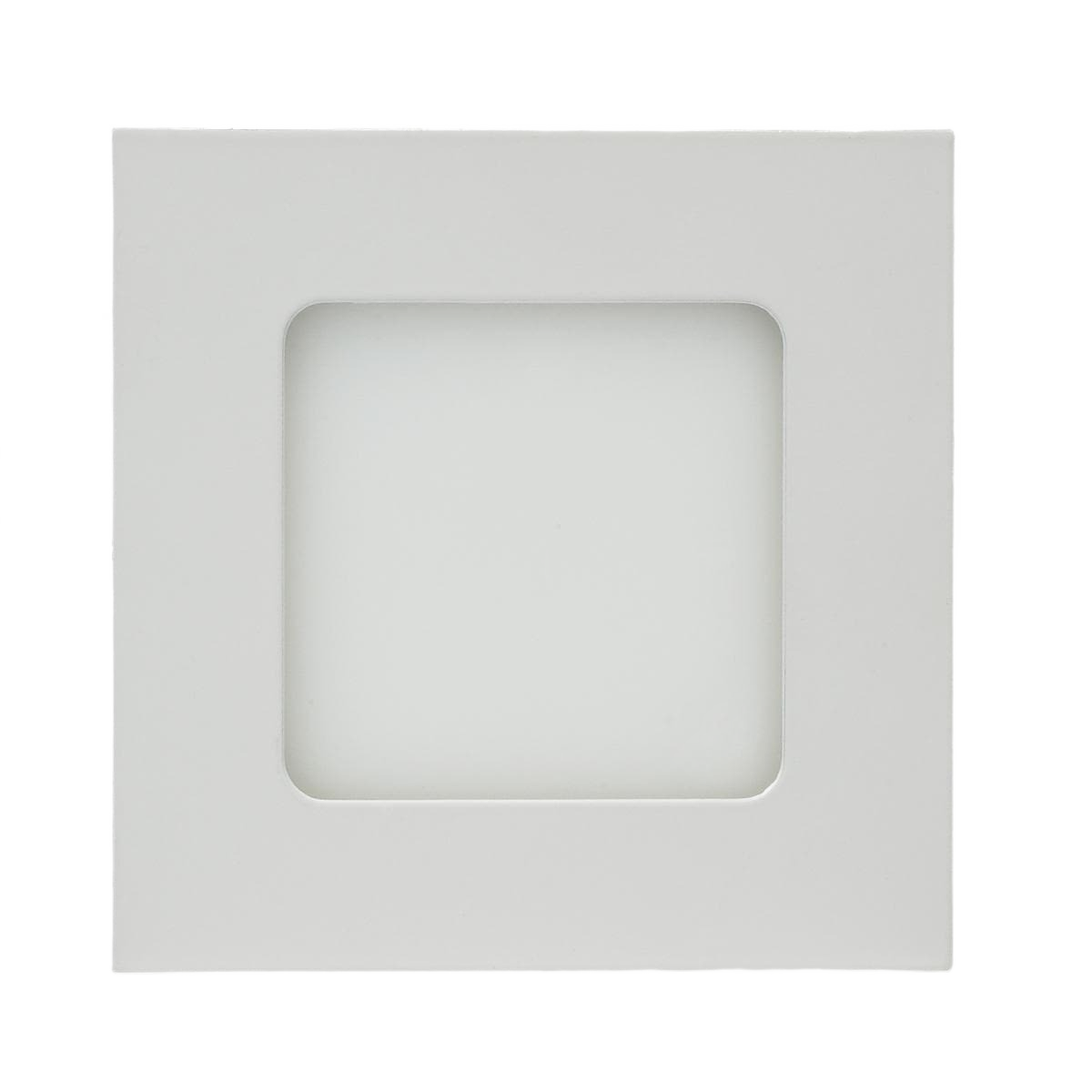Square white LED recessed downlight panel with remote driver for indoor lighting and electrical use under $50 collections