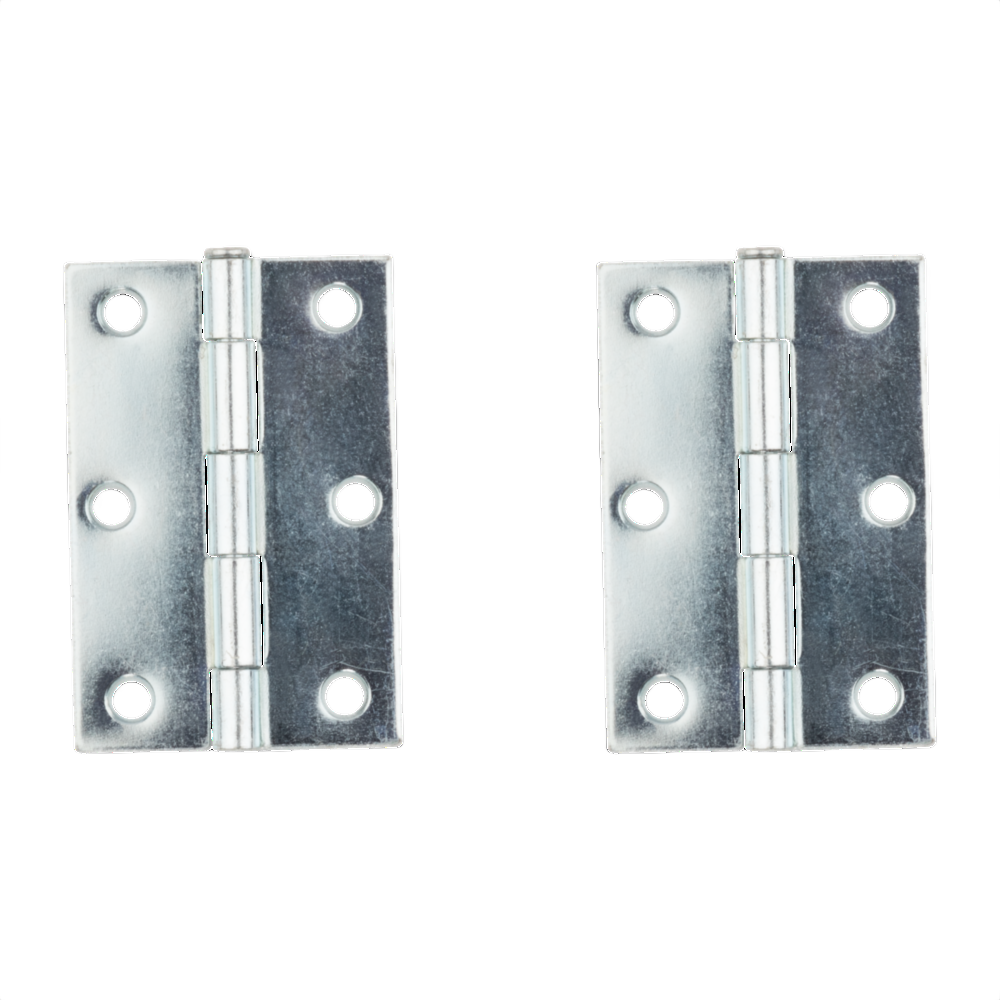 Pair of zinc loose-pin narrow hinges in 3-inch size for door hardware and home improvement projects