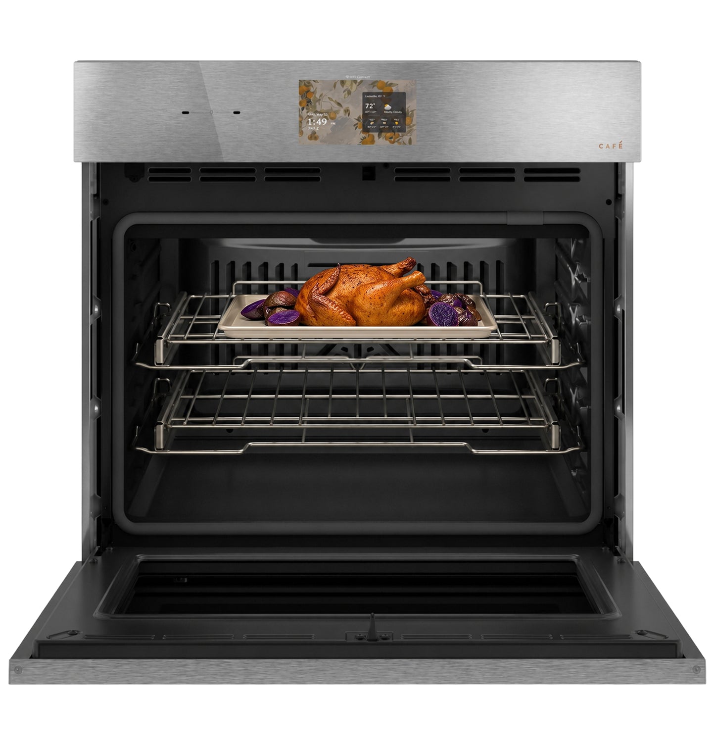 CAFÉ™ 30" Smart Built-In Convection Single Wall Oven in Platinum Glass