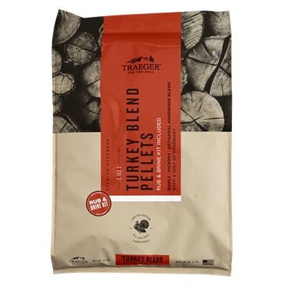 20 lbs. bag of Traeger hardwood pellet blend for smoking with oak, hickory, and maple wood flavors
