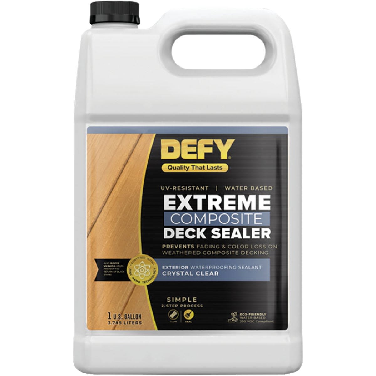 Gallon container of crystal clear composite deck sealer for waterproofing in stains and sealers collection
