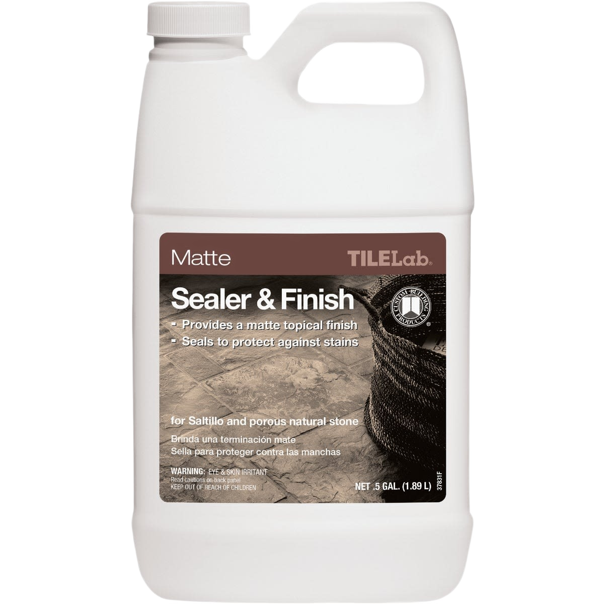 White plastic container of matte sealer and finish for natural stone in flooring tools and stain sealers collections
