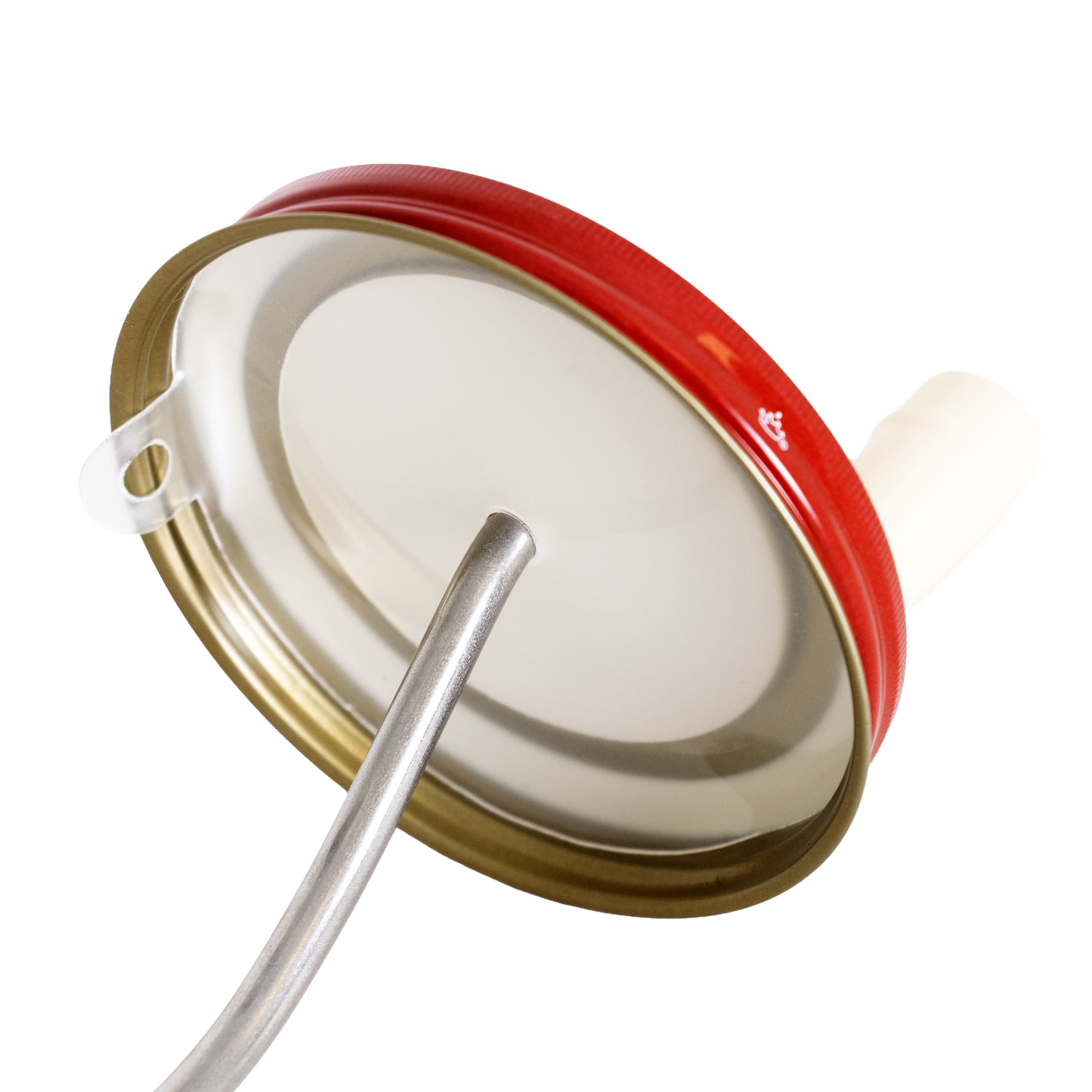 Old fashioned peanut butter stirrer with red circular body and white handle in Kitchenware and Kitchen Utensils under $50 collections