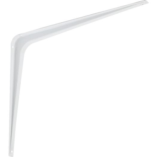 White steel shelf bracket with reinforced girder design for durable shelving support in home improvement brackets collections