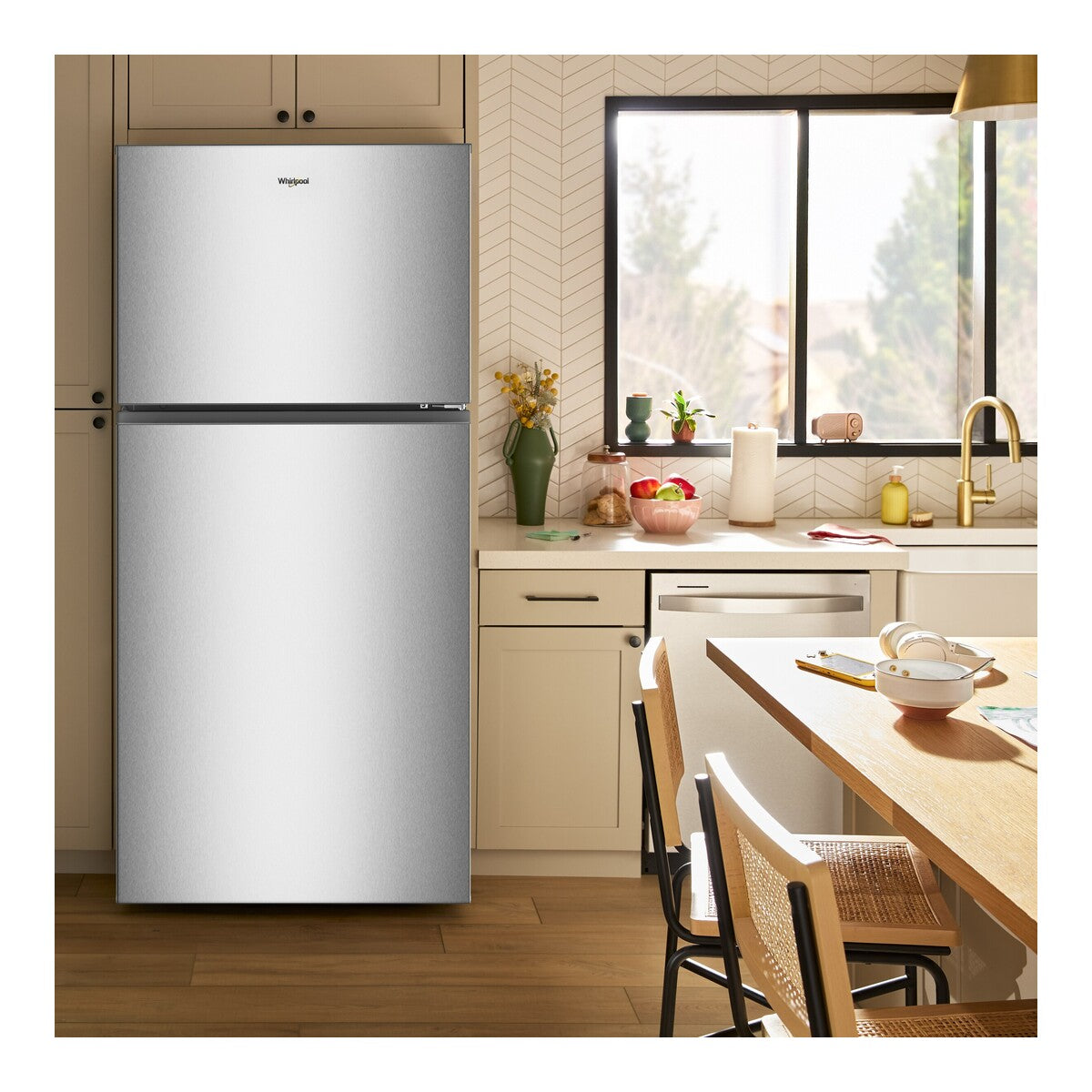 Whirlpool® 30-inch Wide Top Freezer Refrigerator with Total Coverage Cooling- 19 Cu. Ft.
