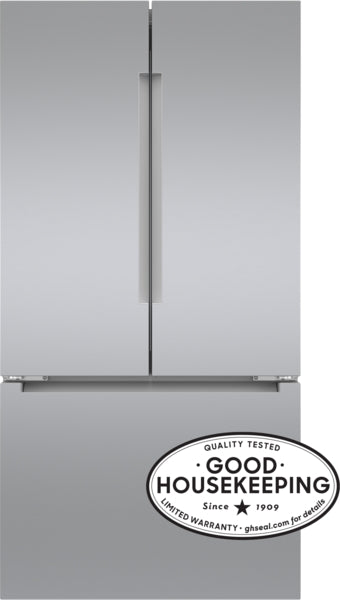800 Series, French Door Bottom Mount Refrigerator, 36'', Brushed steel