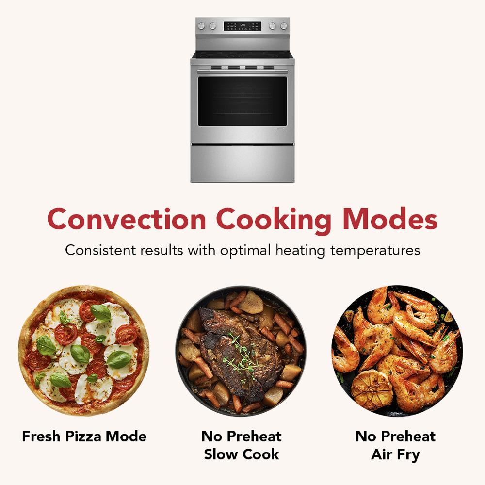 5.3 Cu. Ft. Smart Freestanding Electric Range with Convection Cooking Modes