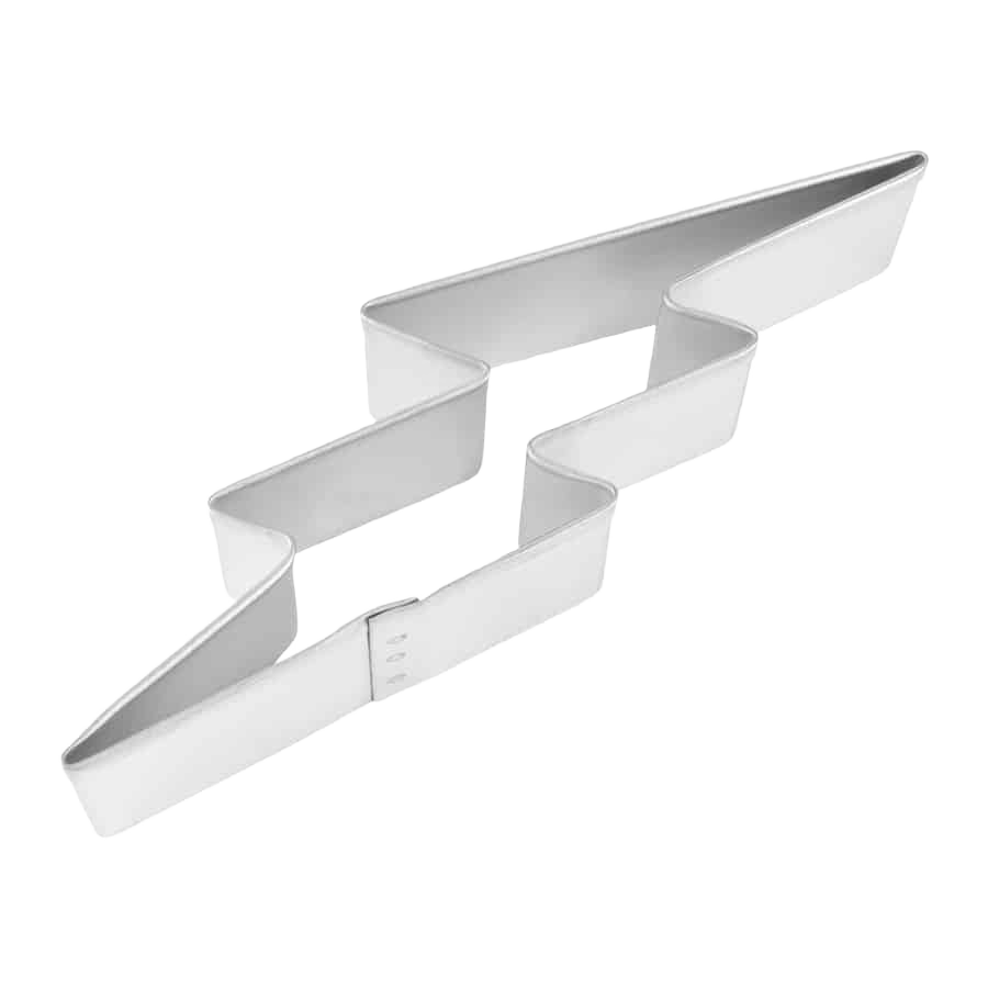 Tinplated steel lightning bolt-shaped cookie cutter for baking and kitchen gadgets under $50