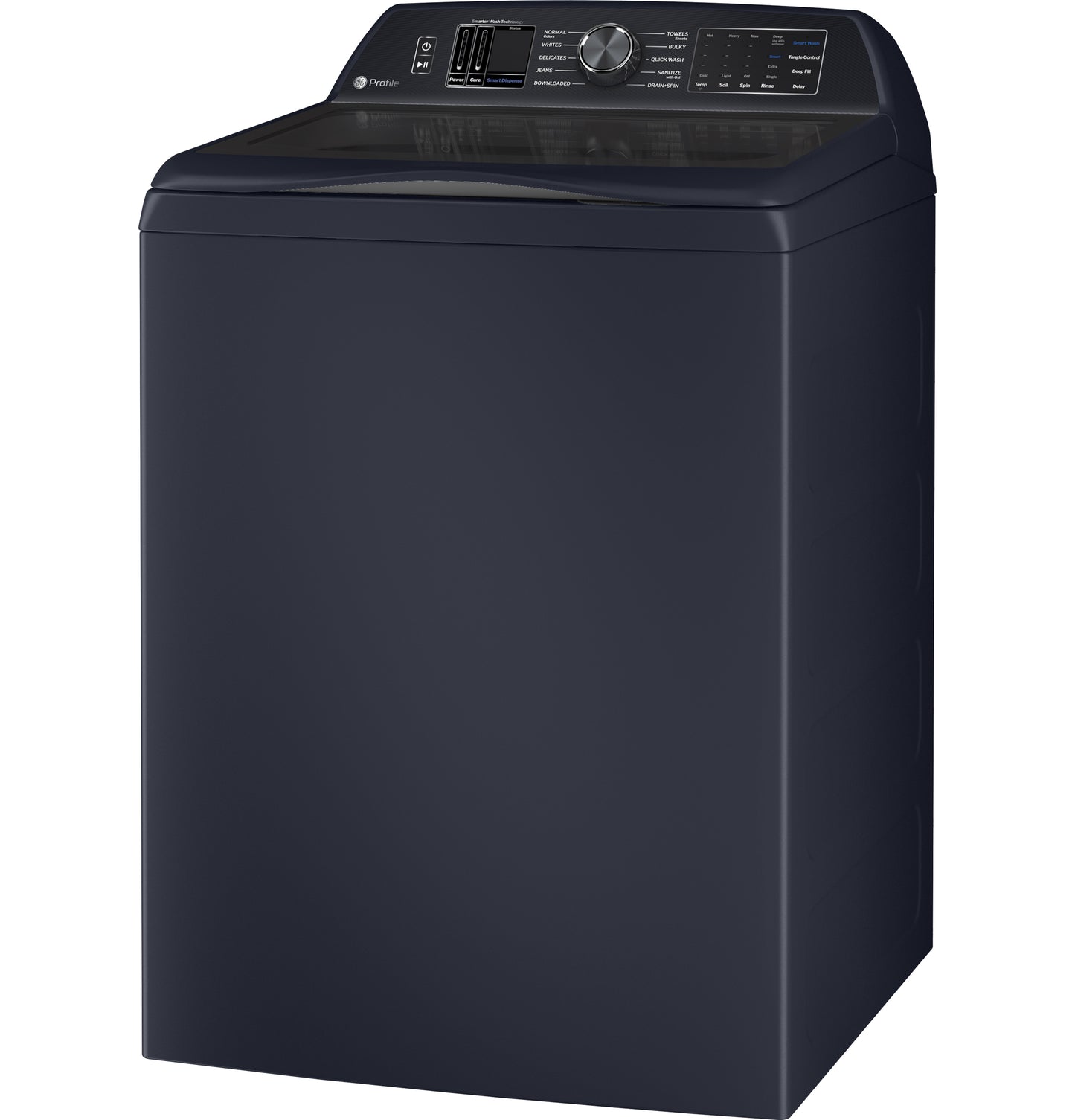 Modern dark top load washer with digital control panel, part of washers and dryers for home improvement collection