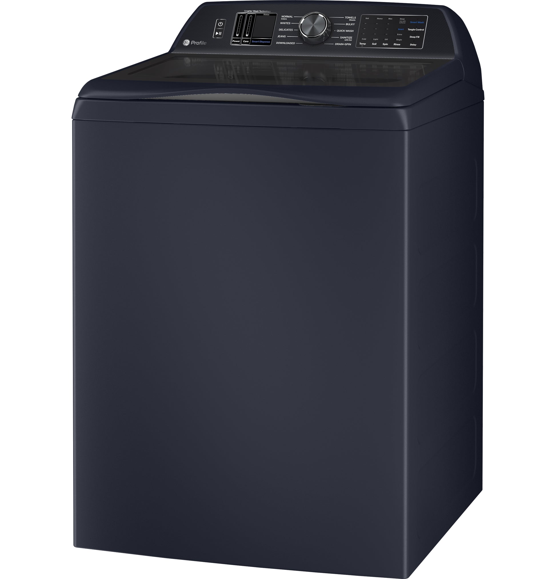 Modern dark top load washer with digital control panel, part of washers and dryers for home improvement collection