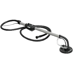 Portable drywall sander with a flexible hose and ergonomic handle designed for efficient sanding tasks in rental power tools at Hartville Hardware.