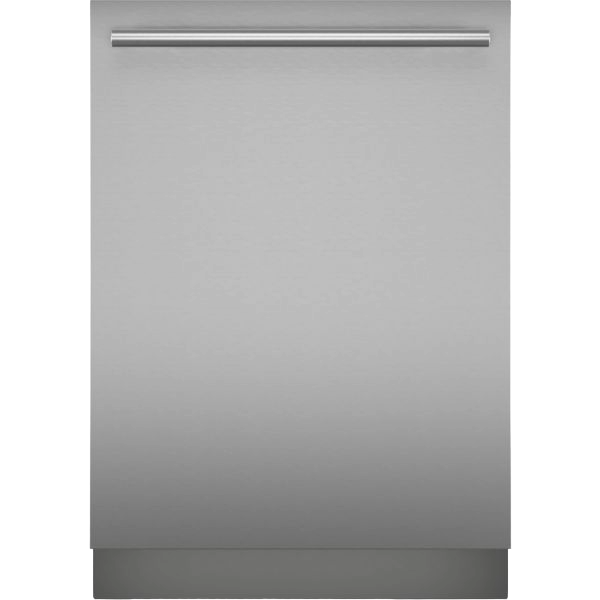 Front view of a stainless steel dishwasher with minimalist handle from Thermador dishwashers collection
