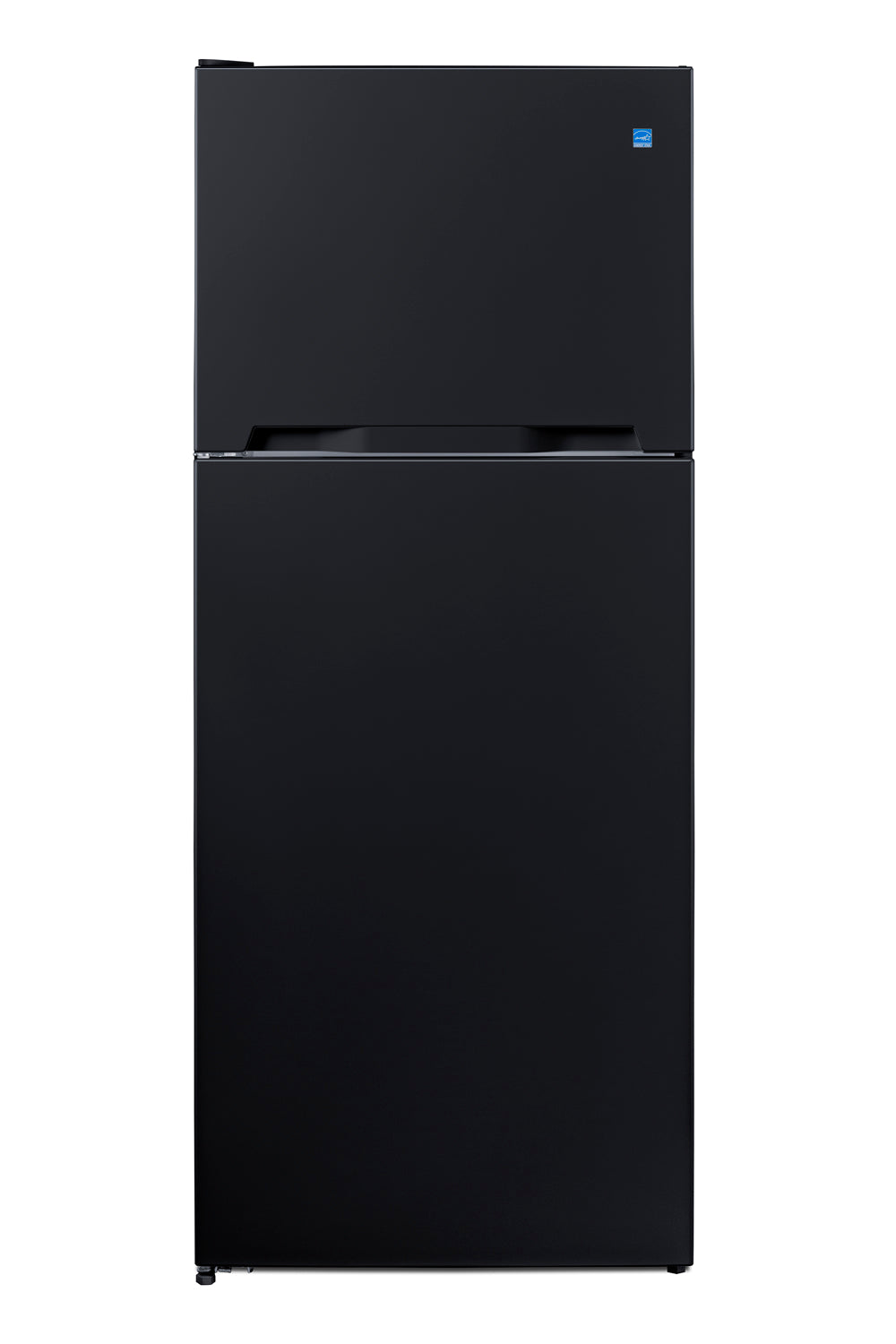 28-inch wide top-mount refrigerator-freezer in black finish for kitchen and appliance collections
