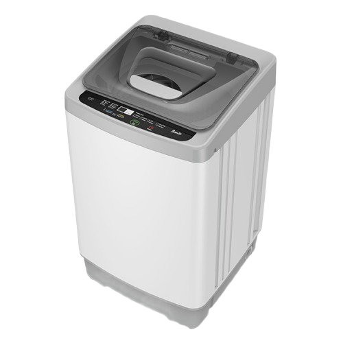Compact white top load portable washer with digital controls from Washers & Dryers at Hartville Hardware