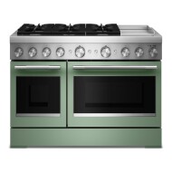 48-Inch 6 Burner Commercial-Style Dual Fuel Range with Griddle