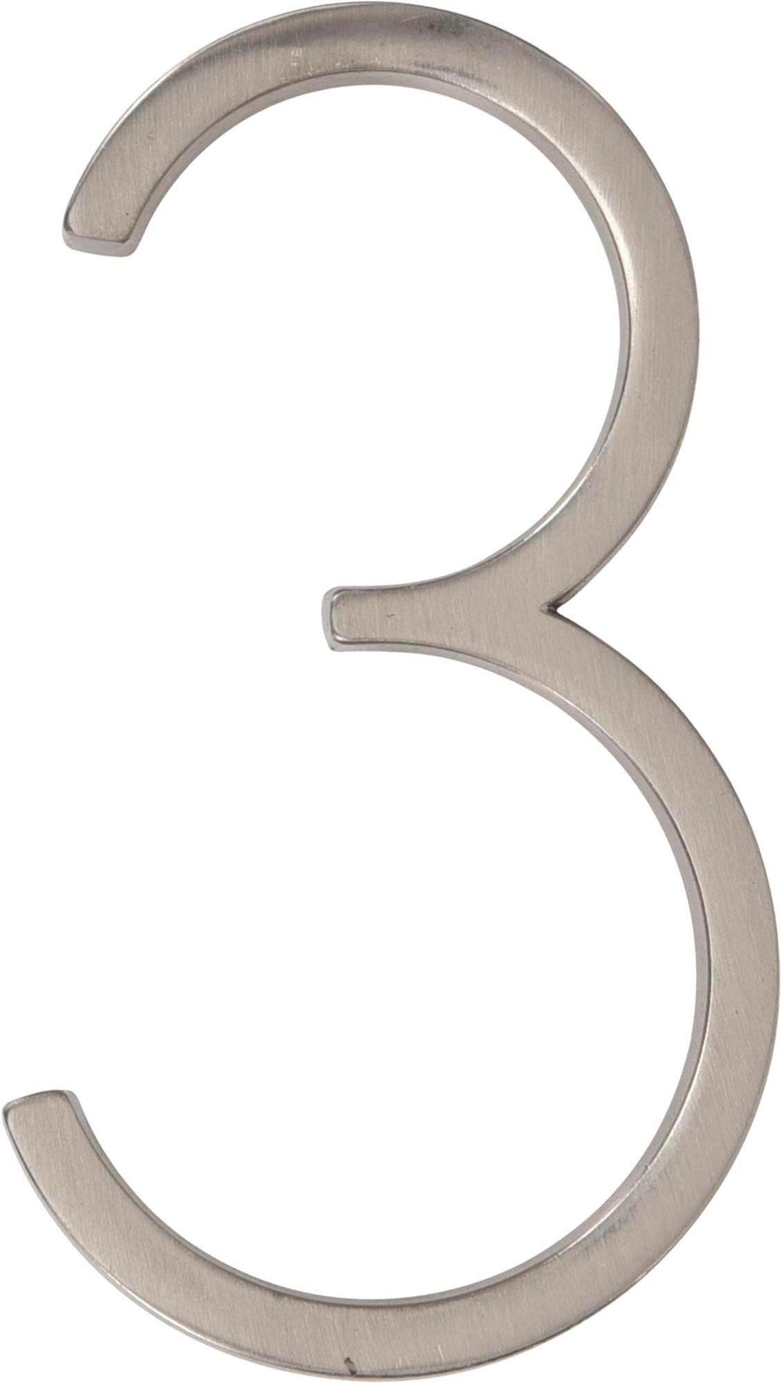 Hillman 5" Floating Mount House Number 3 Nickel, 3-Pack
