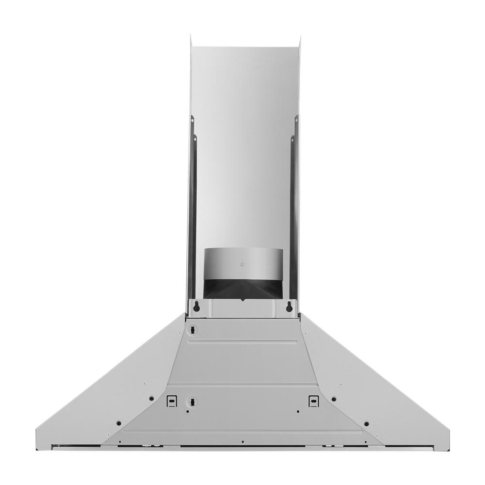 Stainless steel chimney-style wall mount range hood from kitchen appliances and wall mounted range hoods collection
