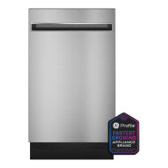 GE Profile™ ENERGY STAR® 18" ADA Compliant Stainless Steel Interior Dishwasher with Sanitize Cycle