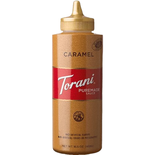 16 oz caramel sauce bottle with squeeze top for drinks and food & beverage collections under $50