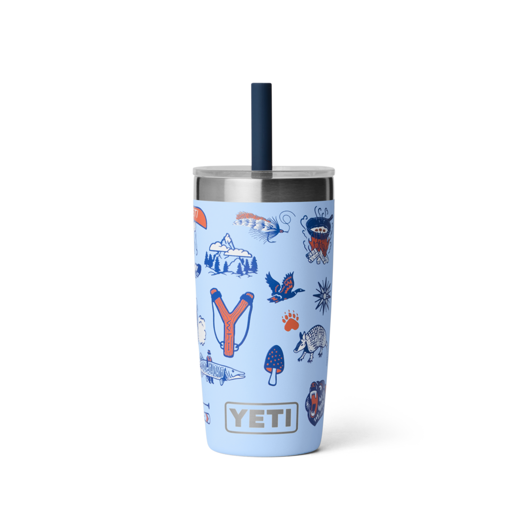 YETI Rambler 10 Oz. Whippersnapper Blue Tumbler with Straw Lid