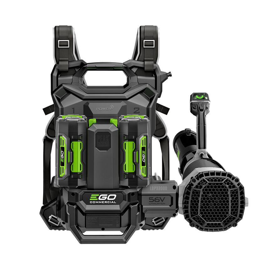 Professional backpack blower with dual 6.0Ah lithium batteries and ergonomic straps for tools and home improvement tasks