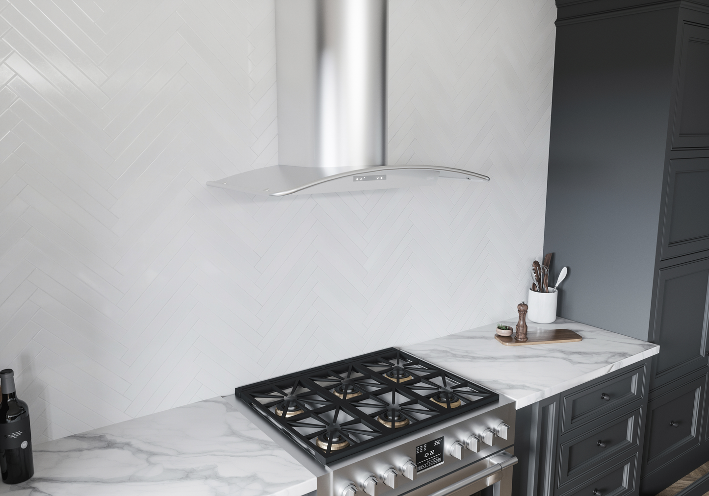 Milano Connect Chimney Hood 36" LED ACT