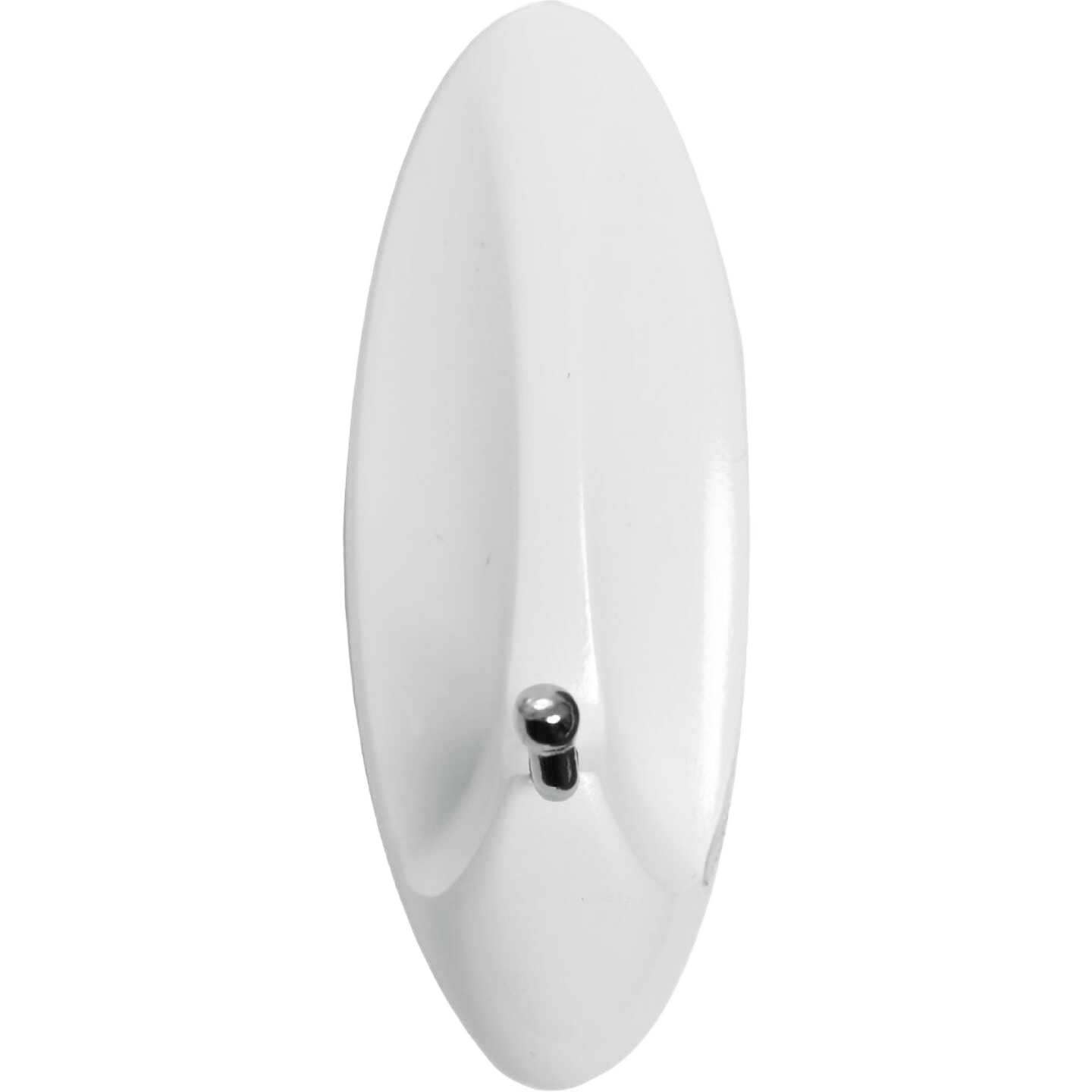 White oval adhesive wire hook with metal peg for secure damage-free hanging in hardware and fasteners under $50 collection