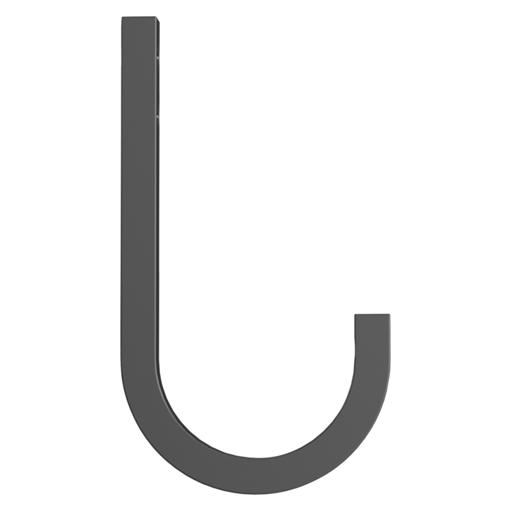 Matte black steel multipurpose hook with squared edges for storage and closet hardware projects under $50