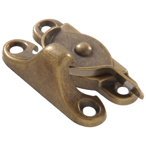 Antique brass crescent sash lock for window security, suitable for home improvement and hardware under $50 collections