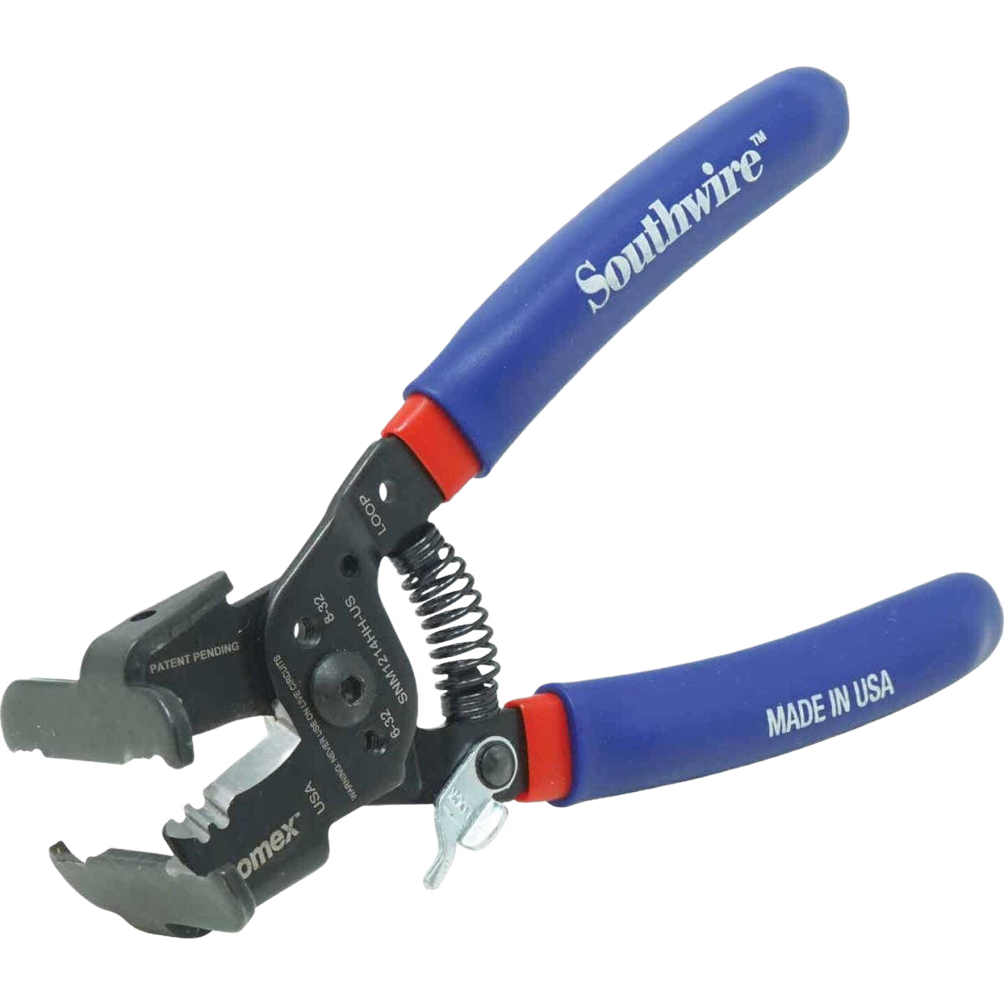 Blue-handled wire strippers with adjustable jaws designed for precise electrical and home improvement tasks