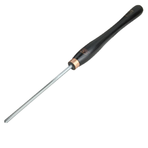 Woodworking bowl gouge with dark wooden handle and polished steel blade for precise carving in crown tools collection