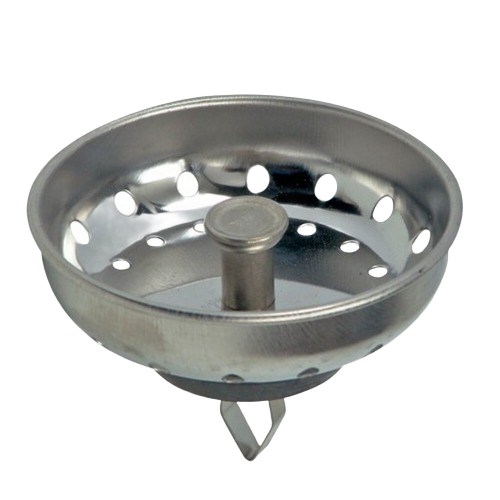 Chrome basket strainer with arrow clip for drain protection in plumbing and sink repair parts under $50 collections