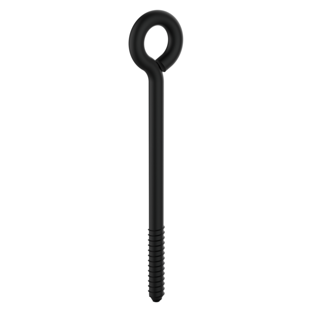 6-inch black lag screw eye with storm shine finish for hardware, fasteners, and home improvement under $50