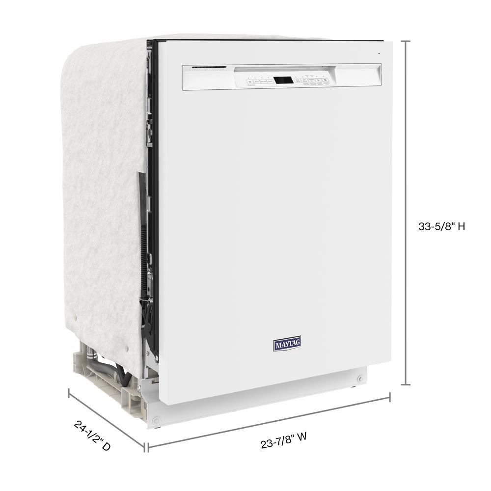 White front control dishwasher with dual power filtration and PowerBlast® cycle, suitable for kitchen and appliances category