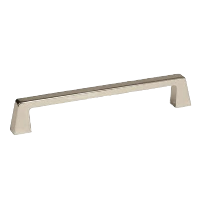Polished nickel cabinet pull with sleek geometric design for furniture hardware and home improvement collections under $50