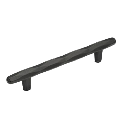 Faceted black bronze cabinet pull with a sleek geometric design for furniture hardware in home improvement collections