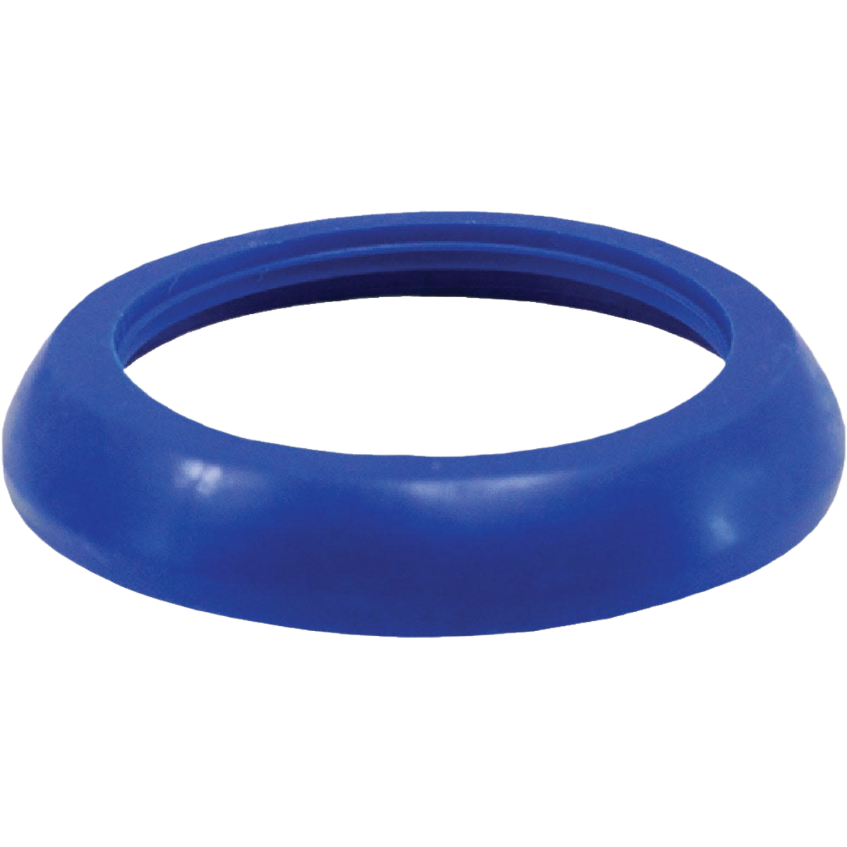 Blue poly slip-joint washer designed for plumbing and home improvement applications