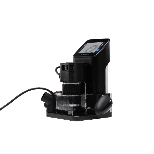 Black digital woodworking shaper with touchscreen display and ergonomic handles for precise home improvement tasks