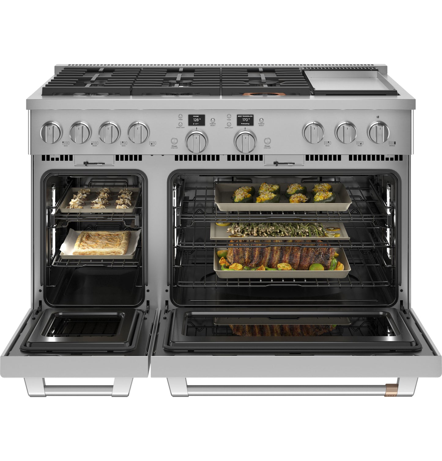 CAFÉ™ 48" Smart Dual-Fuel Commercial-Style Range with 6 Burners and Griddle (Natural Gas)