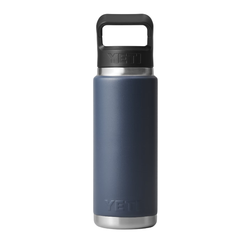 Navy insulated stainless steel 26 oz. bottle with durable black straw cap from Drinkware and Kitchen & Kitchenware collections