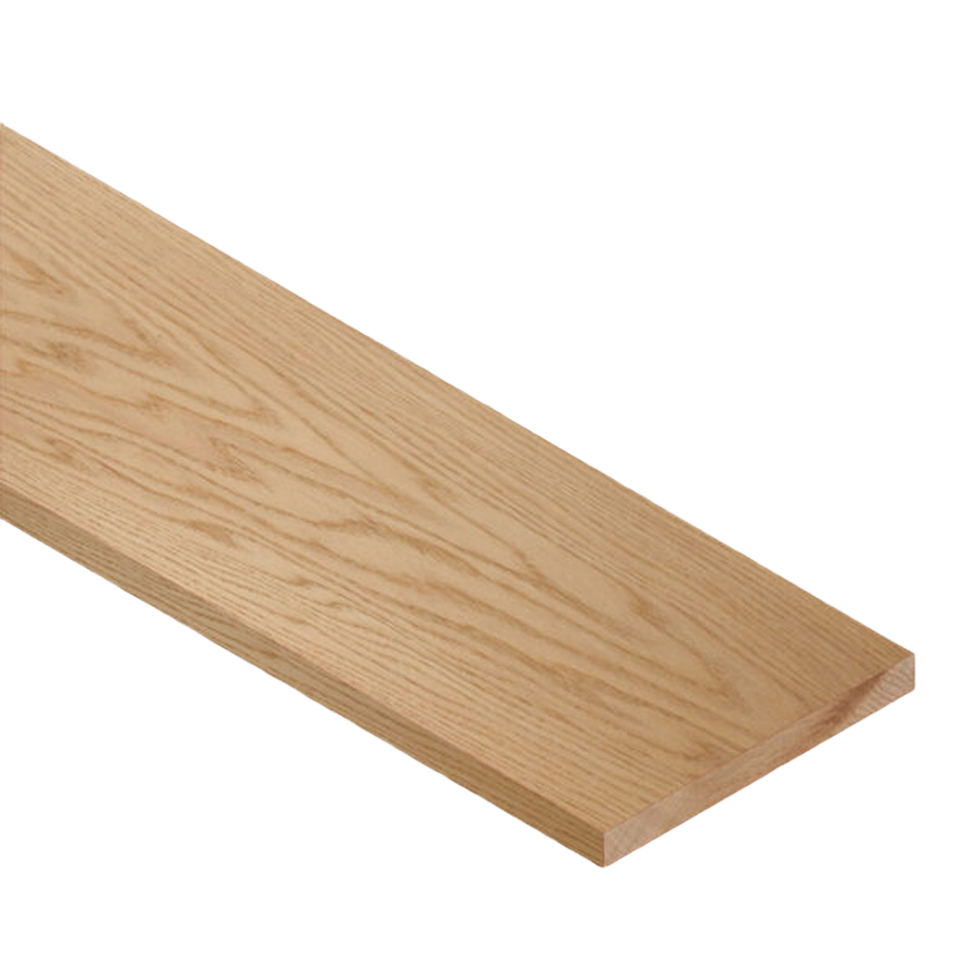 Smooth-finished oak lumber board with visible grain, ideal for woodworking and home improvement projects under $100.
