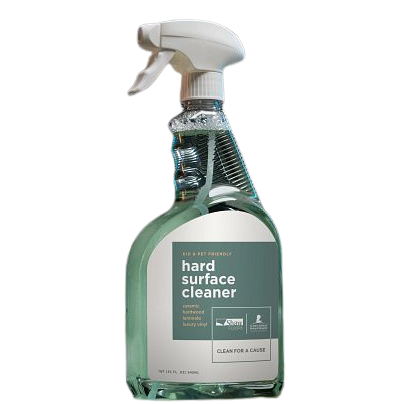 Spray bottle of eco-friendly hard surface cleaner for floors and surfaces in cleaning supplies and home care collections