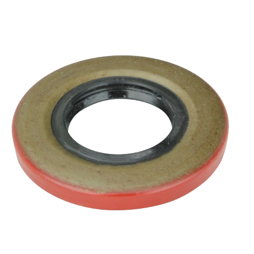 Round internal oil seal with adhesive backing in red and black for John Deere automotive and mechanic tools collections