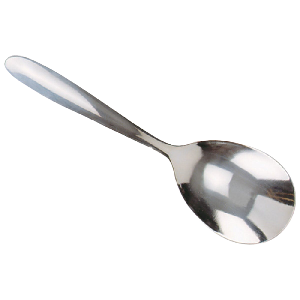 Sleek 9-inch stainless steel serving spoon with mirror finish for kitchenware and serving utensil collections under $50